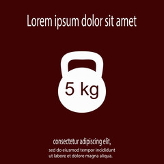 dumb bells icon, vector illustration. Flat design style