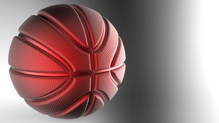 Fototapeta premium Basketball Design Background. 3D illustration. 3D CG. High resolution.