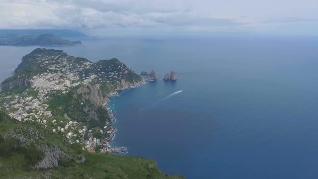 Capri island, Italy Aerial video