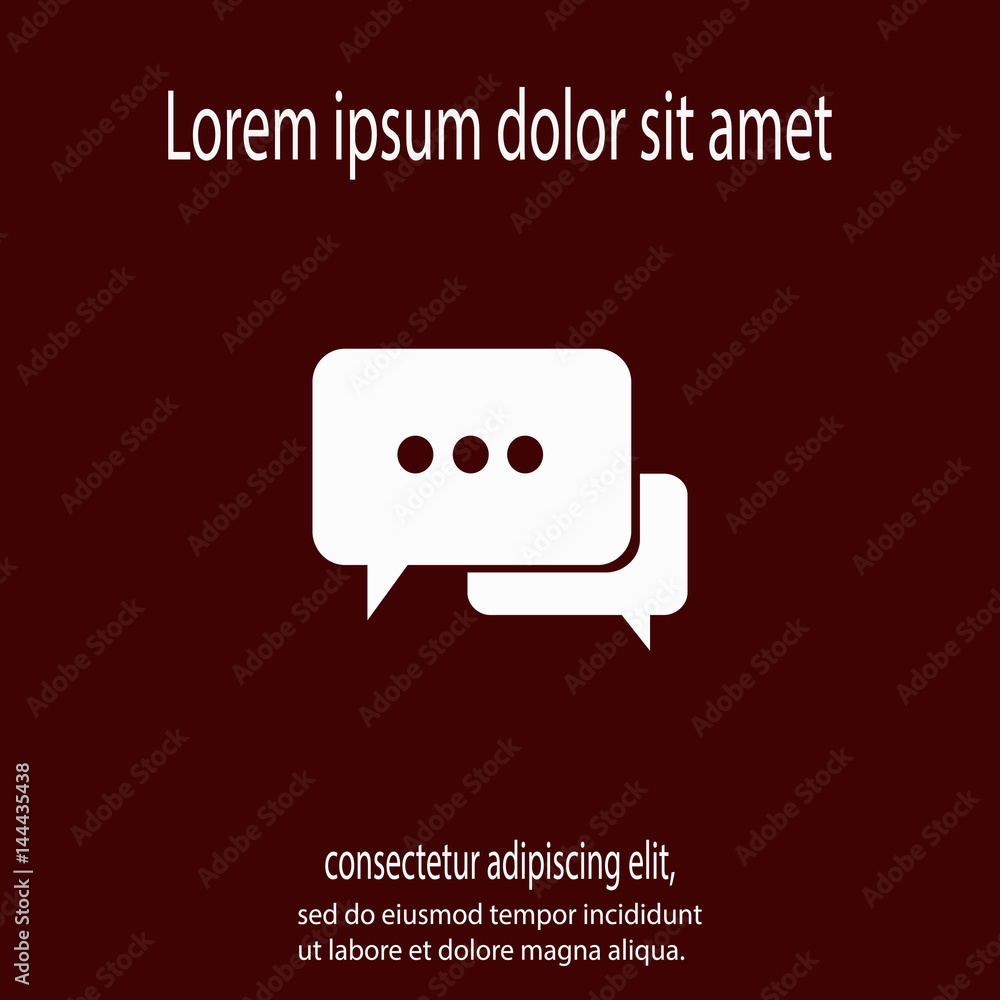 Aufkleber speech bubbles icon. vector illustration with soft shadow on a gray background
