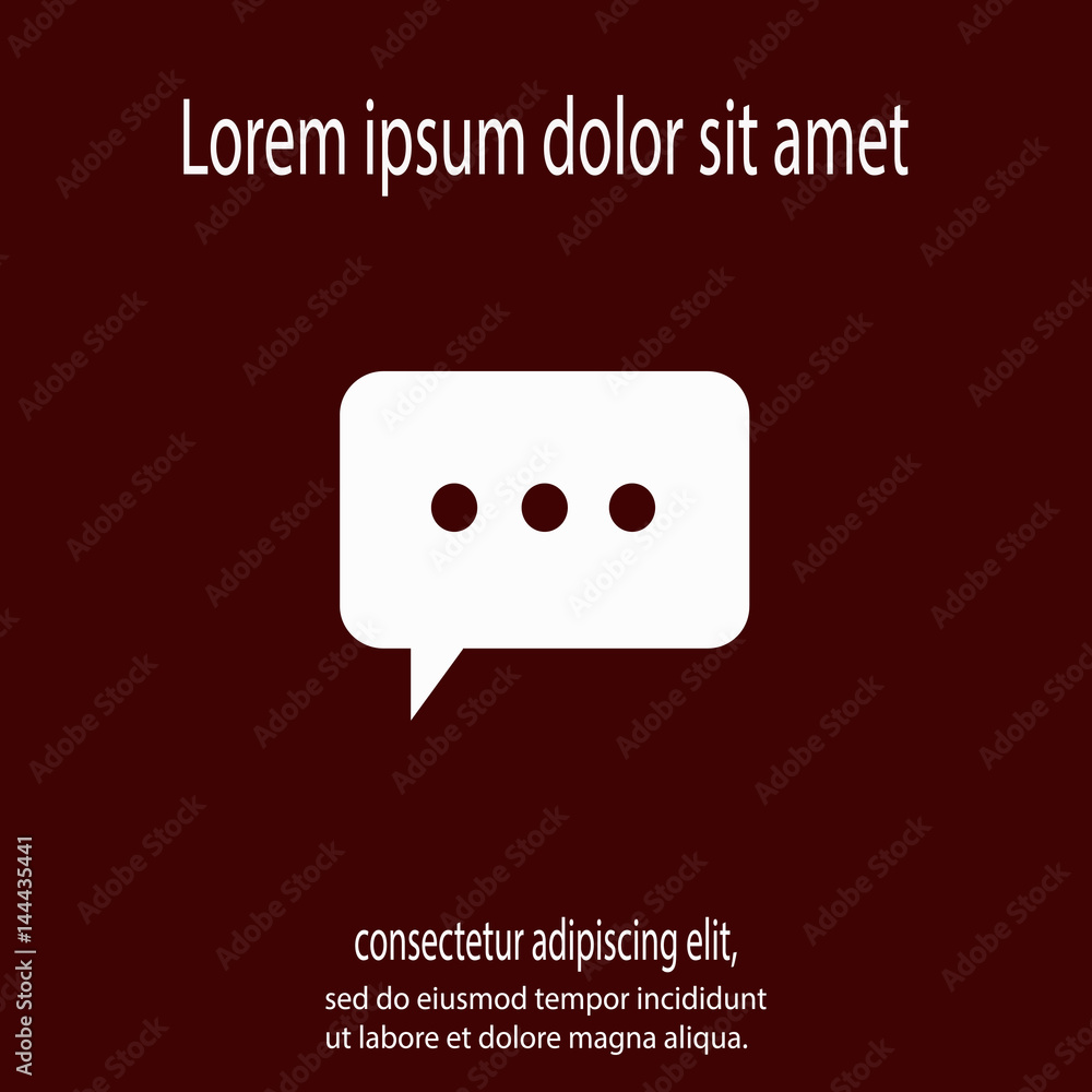Poster speech bubbles icon. vector illustration with soft shadow on a gray background