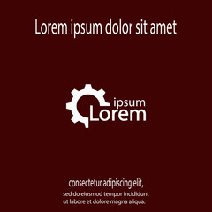Obraz premium gears icon, vector illustration. Flat design style 