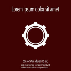 gear icon, vector illustration. Flat design style 