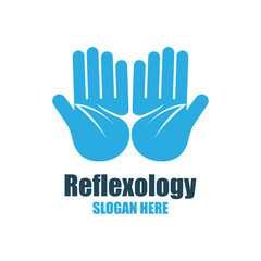 reflexology, zone therapy logo with text space for your slogan / tagline, vector illustration