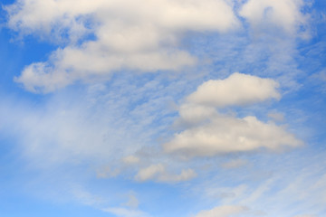 The vast blue sky and clouds sky