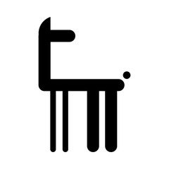 Vector shape logo with llama © Elena