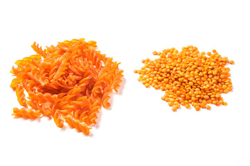 Linsennudeln Linsen Freisteller