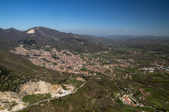 Panorama di Montella (Avellino) dal Santuario del SS Redentore