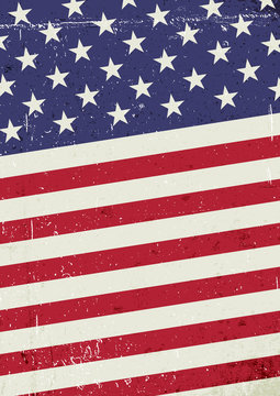 Grunge United States of America flag. Abstract patriotic background. Vector grunge illustration