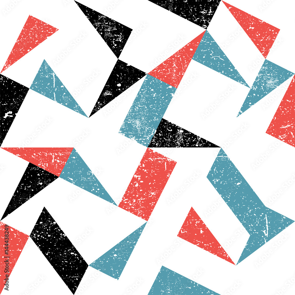 Aufkleber seamless triangles pattern. abstract grunge background