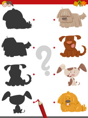 Fototapeta premium shadow activity with cartoon dogs