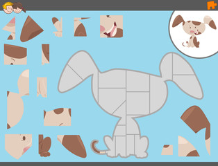 jigsaw puzzle game with puppy dog