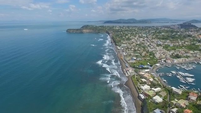 Procida, Italy Aerial video