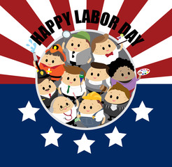 Vector of happy labor day