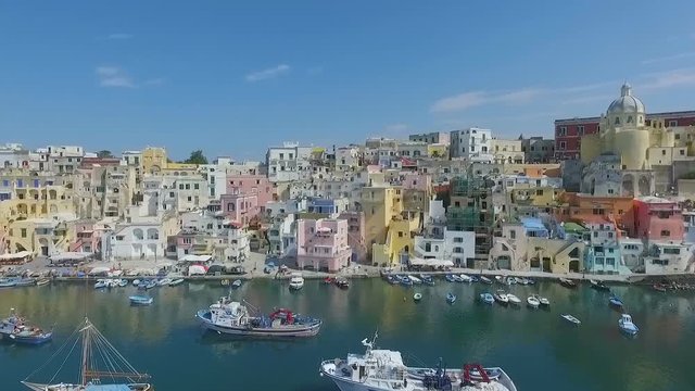 Procida, Italy Aerial video