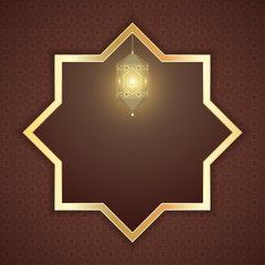 Ramadan themed arabian style background with lantern