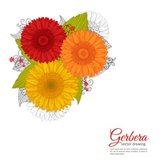 Summer background with Gerbera
