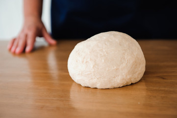 Chef preparing dough - cooking process