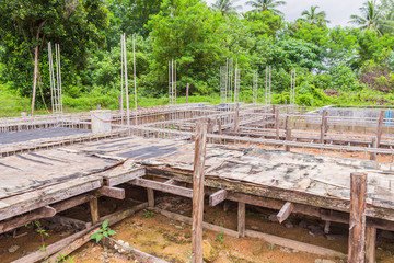 Abandoned and unfinished resort building