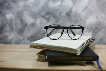 glasses and  book 