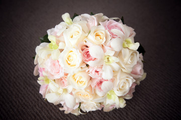 Pink Rose Flower Wedding Bouquet