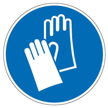 Gebotsschild M009 Handschuhe benutzen nach ASR 1.3