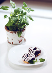 donut mint tasty white morning