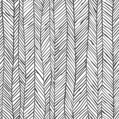 Abstract herringbone background. Seamless pattern. Wallpaper in black and white colors. Vector illustration can be used for fashion textile, wrapping paper, fabric prints. - 144446208