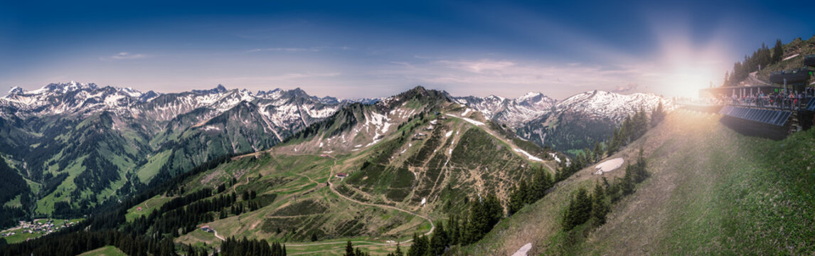 Bergstation in den Alpen