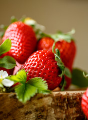 delicious strawberries background.