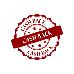 Cash back red stamp illustration
