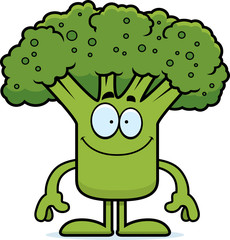 Happy Cartoon Broccoli