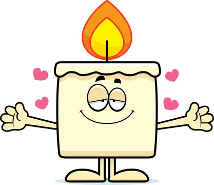 Cartoon Candle Hug