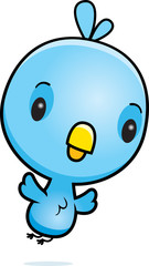 Cartoon Blue Bird Flying