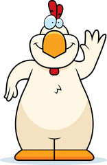 Cartoon Chicken Waving