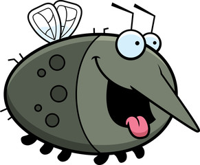 Hungry Cartoon Mosquito