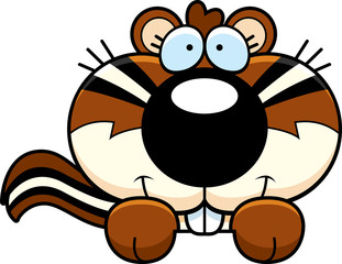 Cartoon Chipmunk Peeking