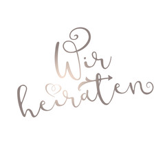 Wir heiraten - Schriftzug