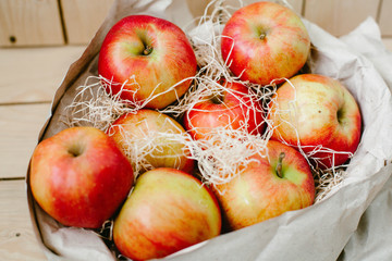 red apples in a basket