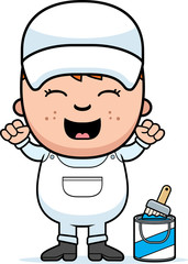 Cartoon Painter Celebrate