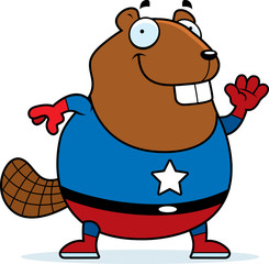 Cartoon Superhero Beaver