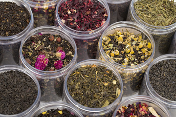 Tea on the white background