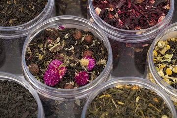 Tea on the white background