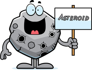 Cartoon Asteroid Sign