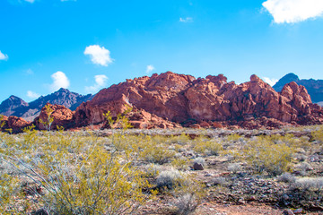 Red rock sandstone in the lake mead national recreation area, Nevada
