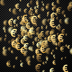 Сheckered background with euro signs.