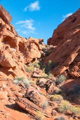 Red rock sandstone in the lake mead national recreation area, Nevada