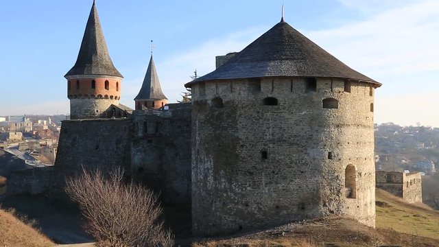 Old castle on Smotrych river, is a former Ruthenian-Lithuanian castle and a later three-part Polish fortress, located in historic region of Podolia. National historical-architectural sanctuary