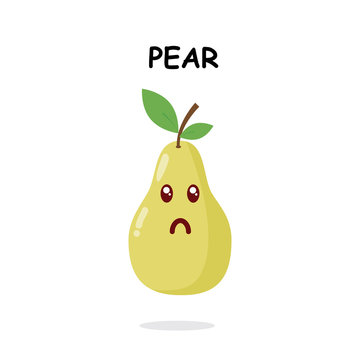 pear character in white background
