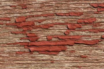Red Chipped Paint On Wood Siding